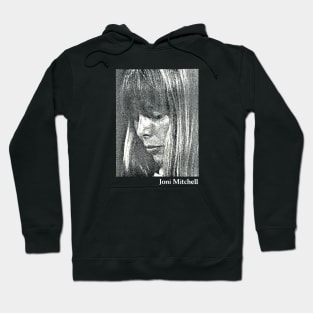 Joni Mitchell - Retro 1980s Style Fan Art Design Hoodie